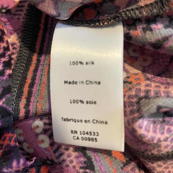 Nanette Lepore 100% Silk Long Sleeve Blouse Top Embellishments | Medium, Size 8 - Picture 12 of 12